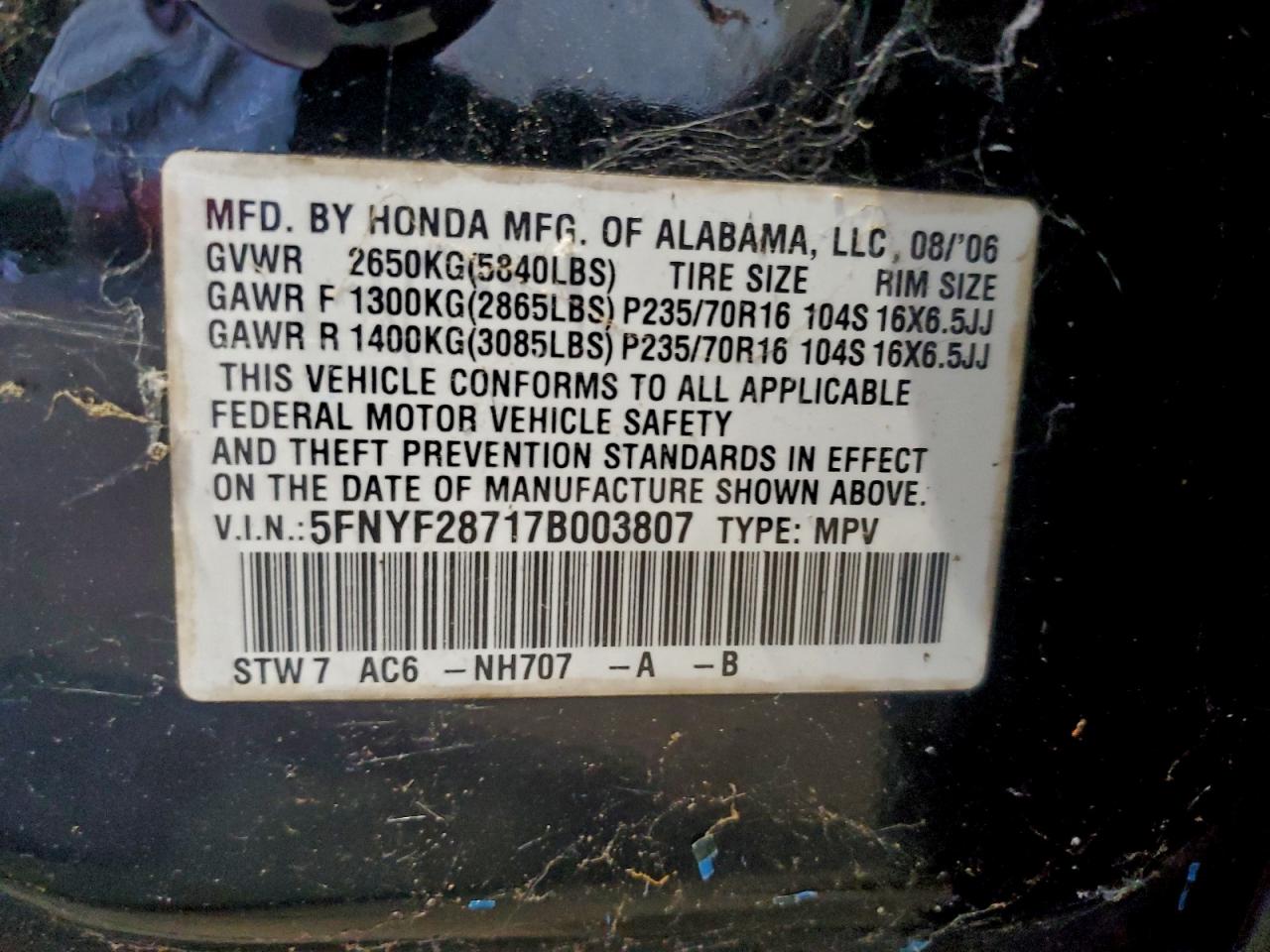 Honda Pilot Exl Image 9